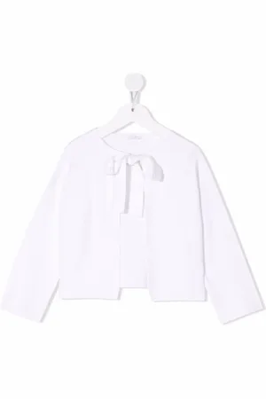 Il gufo Fine-knit bow-fastening cardigan