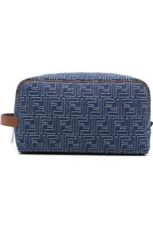 Fendi FF-print denim wash bag