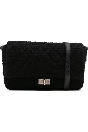 CHANEL 2009-2010 Jumbo Reissue 2.55 Quilted Tweed Easy Messenger Flap crossbody bag