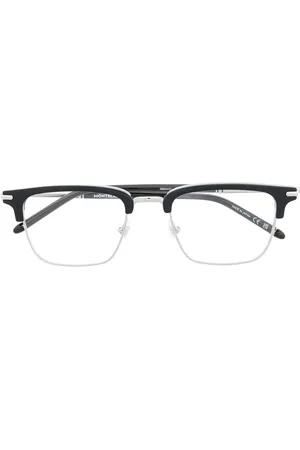 Montblanc Contrasting-bridge detail glasses