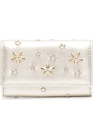 Jimmy Choo Crystal-embellished leather keyring holder