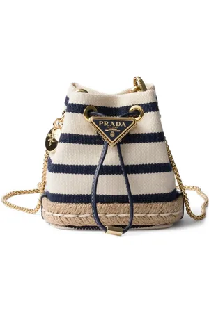Prada Striped bucket bag