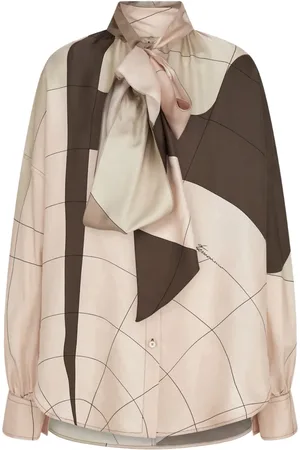 Salvatore Ferragamo Sash-detailed silk shirt
