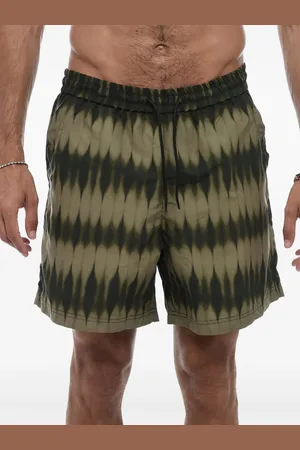 A.P.C. Tie dye-print swim shorts