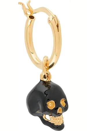 TRUE ROCKS Skull hoop single earring