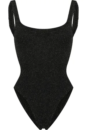 Hunza G Square-neck shirred swimsuit