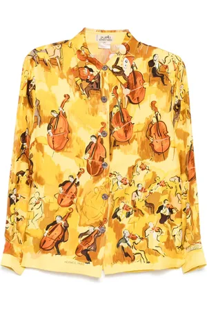 Hermès 1990-2000s graphic-print shirt