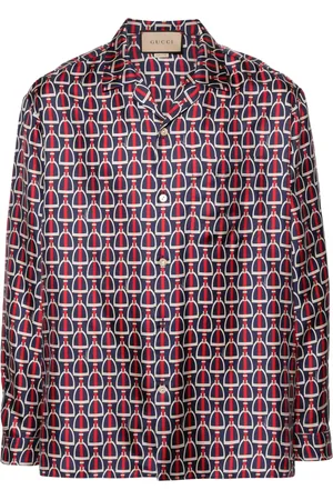 Gucci Horsebit-print silk shirt