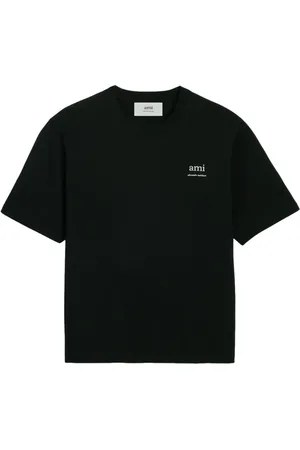 Ami Logo-print organic cotton T-shirt