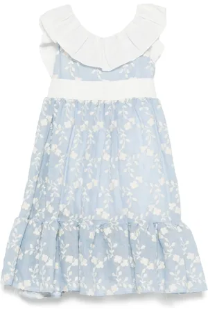 LA STUPENDERIA Floral-embroidered dress