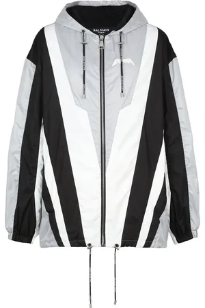 Balmain Logo-patch panelled jacket