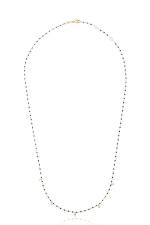 GIGI CLOZEAU 18kt yellow gold beaded diamond necklace