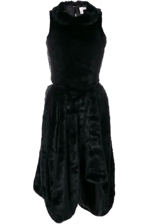 Comme des Garçons 2000s faux-fur cutout dress