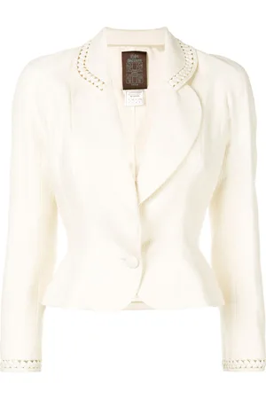John Galliano Cut-out detail fitted blazer