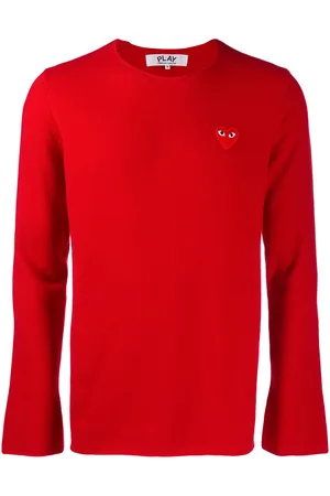 Comme des Garçons Appliqué heart sweater