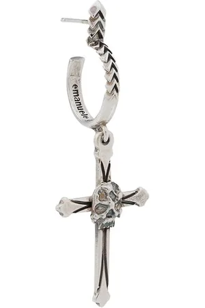 EMANUELE BICOCCHI Cross hoop earring