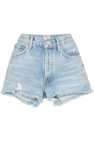 AGOLDE Distressed denim shorts