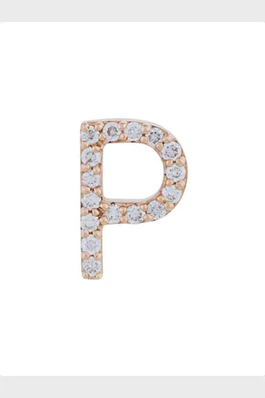 ALINKA 18kt rose gold diamond letter stud earring