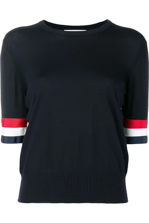 Thom Browne Rwb Cuff Fine Merino Tee