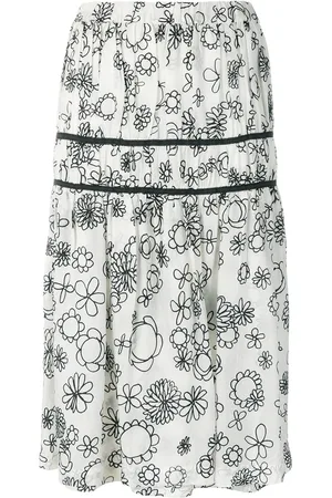 Comme des Garçons Floral gathered skirt