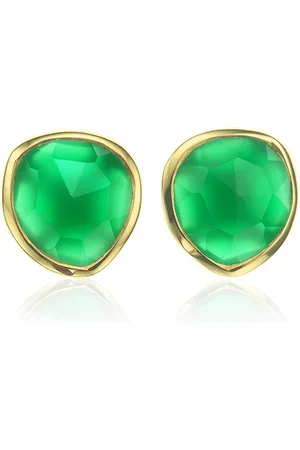 Monica Vinader Siren Stud Green Onyx earrings