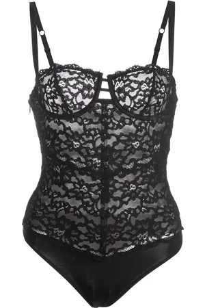 FLEUR DU MAL Charlotte lace balconette bodysuit
