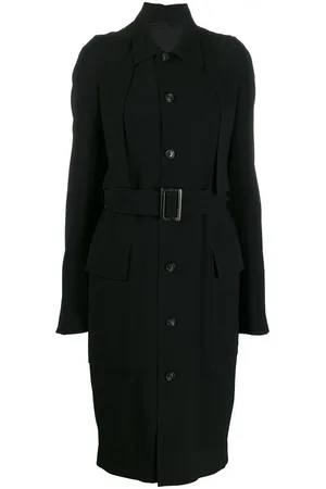 Rick Owens Single-breasted belted coat