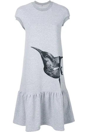 Ioana Ciolacu Bird print T-shirt dress