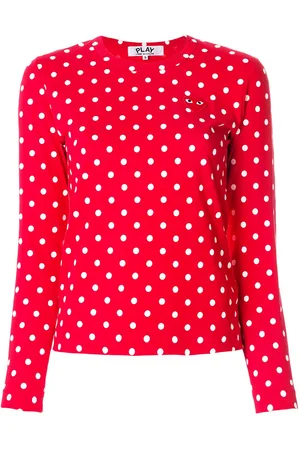 Comme des Garçons Polka dot heart logo T-shirt