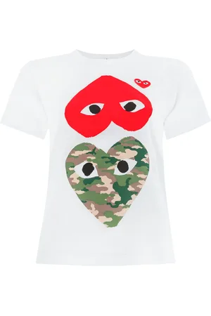 Comme des Garçons Hearts print T-shirt