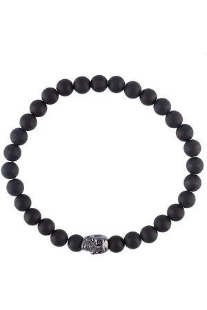 Nialaya Beaded skull bracelet