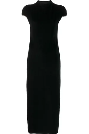 YOHJI YAMAMOTO Houndstooth trim maxi dress