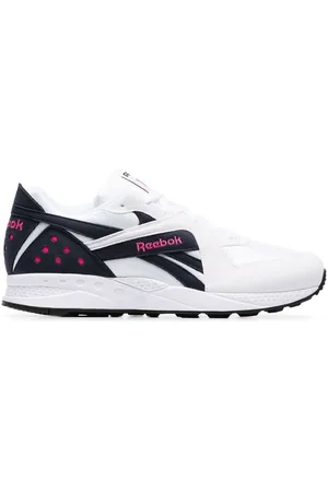 Reebok Pyro blue and pink detail sneakers