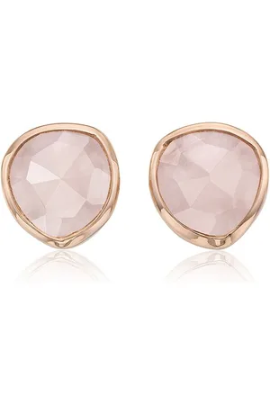 Monica Vinader Siren Stud Rose Quartz earrings