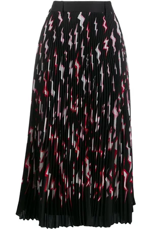 Prada Pleated lightning bolt skirt