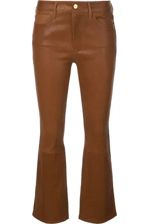 Frame Le Crop leather trousers