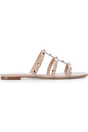 VALENTINO GARAVANI Rockstud flat leather sandals