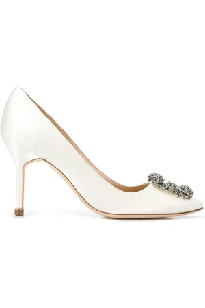 Manolo Blahnik 90mm Hangisi satin pumps