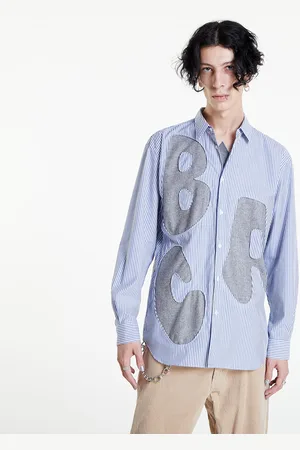 Comme des Garçons Košile Mens Shirt Woven Striped White / Blue M