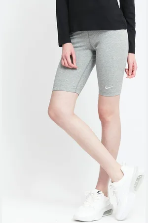 Nike Šortky NSW Essential Medium-Rise Biker Shorts Dk Grey Heather/ White L