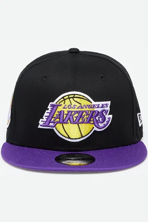 New Era Kšiltovka Los Angeles Lakers Contrast Side Patch 9Fifty Snapback Cap Black/ True Purple M-L