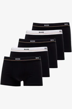 HUGO BOSS Trenky Stretch-Cotton Trunks With Logo Waistbands 5-Pack S