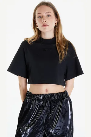 Reebok Tričko Washed Cropped Tee L