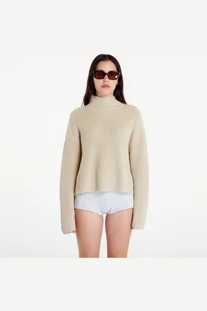 Calvin Klein Svetr Jeans Chunky Loose High Neck Sweater L
