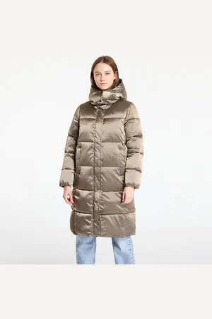 Calvin Klein Bunda Jeans Shiny Satin Puffer Coat L