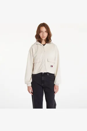 Tommy Hilfiger Mikina Tommy Jeans W RLX Crop Fabric Mix Hoodie M