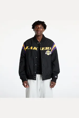 New Era Bomber Los Angeles Lakers NBA Panel Bomber Jacket UNISEX Black/ Canary Yellow L