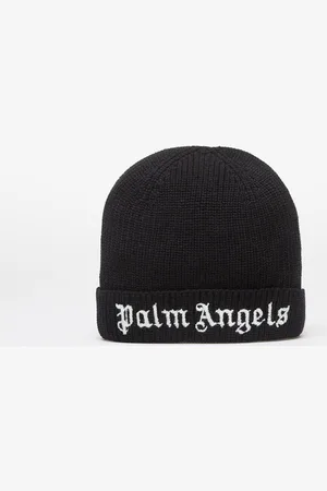 Palm Angels Logo Knit Beanie Black/ White I