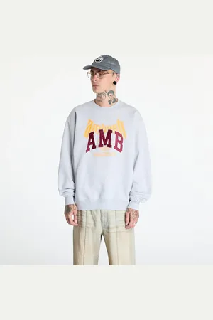 AMBUSH Mikina Graphic Sweatshirt UNISEX Grey Melange/ Tap Shoe L