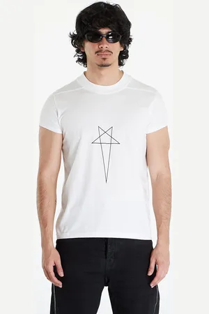 Rick Owens Tričko Small Level T-Shirt Milk/ Black XS